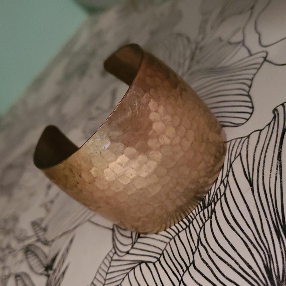 Vintage Hammered Metal Cuff